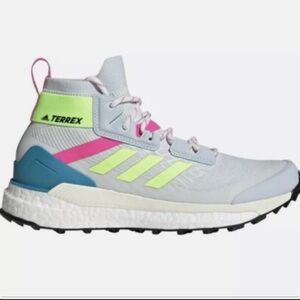 Adidas Terrex Free Hiker Primeblue 'Halo Blue Yellow Screaming Pink’ - Size 10